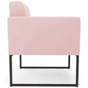 Ver mais imagens de Poltrona Decorativa Base Industrial Preto Ana Suede Rosa Bebê - Ibiza