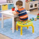 Ver imagem 4 de Banqueta Infantil Cadeira Degrau Multiuso Estudos Lanche Quarto Penteadeira Meninas Amarelo