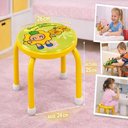 Ver imagem 5 de Banqueta Infantil Cadeira Degrau Multiuso Estudos Lanche Quarto Penteadeira Meninas Amarelo
