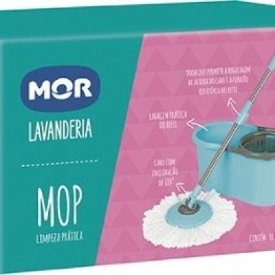 Esfregao Mop 13 Litros Limpeza Pratica Azul Mor - 3