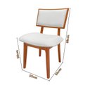 Ver imagem 4 de Kit 8 Cadeiras Madeira Maciça e Estofada Bréscia Espresso Móveis Branco/Champagne/Off White