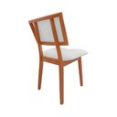 Ver imagem 5 de Kit 8 Cadeiras Madeira Maciça e Estofada Bréscia Espresso Móveis Branco/Champagne/Off White