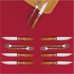 Facas e Garfos para Churrasco 12 Pçs Mor - 1