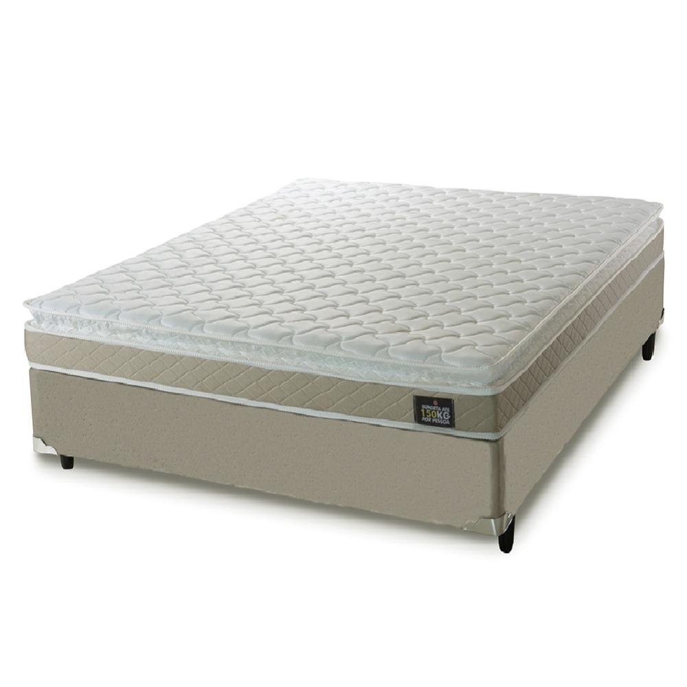 Cama Box Casal Colchão D45 com Pillow Top Hellen 138x188x62cm Bege - Suporta até 150kg por Pessoa - 7