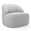 Ver imagem 1 de Poltrona Decorativa Living Kaya Orgânica Bouclê Cinza Claro - Desk Design