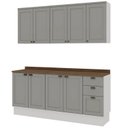Ver imagem 3 de Armário de Cozinha Compacta Modulada 2,0m 9 Peças Iluminata Genialflex