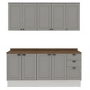 Ver imagem 4 de Armário de Cozinha Compacta Modulada 2,0m 9 Peças Iluminata Genialflex