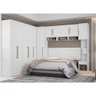 Quarto Modulado Branco Modulado Paris Guarda Roupa Armário - Mercado dos Móveis - 2