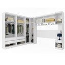 Ver imagem 3 de Quarto Modulado Branco Modulado Paris Guarda Roupa Armário - Mercado dos Móveis
