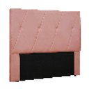 Ver imagem 1 de Cabeceira Cama Box King 195 Cm Aquilla Veludo Rosa S04 - D'Rossi