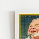 Ver imagem 2 de Quadro Barbearia Gillette Bebê Retro Moldura Branca 60x40cm
