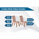 Ver imagem 2 de Kit 2 Cadeiras Sala Jantar Melissa Madeira 2 Un Capuccino/linho Esmeralda - Rufato