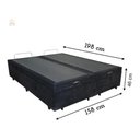 Ver imagem 4 de Cama Box Baú Queen com Blindagem Fabricação Própria Blindada - Suede - Marrom