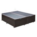 Ver imagem 3 de Cama Box Baú Queen com Blindagem Fabricação Própria Blindada - Suede - Marrom