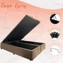 Ver imagem 2 de Cama Box Baú Queen com Blindagem Fabricação Própria Blindada - Suede - Marrom