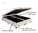 Ver imagem 6 de Cama Box Baú Queen com Blindagem Fabricação Própria Blindada - Suede - Marrom