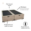 Ver imagem 5 de Cama Box Baú Queen com Blindagem Fabricação Própria Blindada - Suede - Marrom