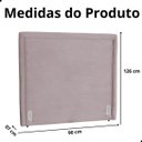 Ver imagem 7 de Cabeceira de Cama Box Estofada 140 Cm Casal Stela Veludo