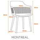 Ver imagem 5 de Kit 4 Cadeiras Montreal Marcela Fratini Almofada em Pu Estrutura em Polipropileno Nude