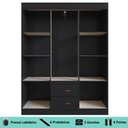 Ver imagem 4 de Guarda Roupa Solteiro 6 Portas 2 Gavetas Sidney Doripel Preto