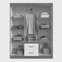 Ver imagem 5 de Guarda Roupa Solteiro 6 Portas 2 Gavetas Sidney Doripel Preto