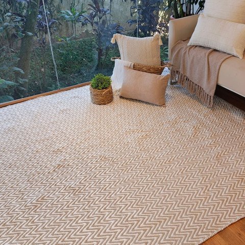 Tapete Artesanal Kilim Nira Fendi Cru 200 x 250