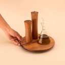 Ver imagem 3 de Tábua com Base Giratória em Madeira Acácia 25cm