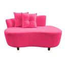 Ver imagem 3 de Namoradeira Sofá Feijão Suria 150cm Orgânica Couro Rosa Pink