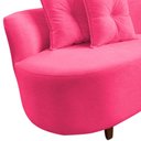 Ver imagem 7 de Namoradeira Sofá Feijão Suria 150cm Orgânica Couro Rosa Pink