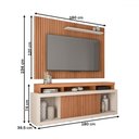 Ver imagem 3 de Rack com Painel para Tv até 70 Polegadas Puerto Freijó/off White - Pnr Móveis