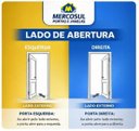 Ver imagem 3 de Porta de Giro Alumínio Branco Lambril c/Visor Lateral Px 40cm Maxx - 210x60 - Direita