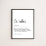 Quadro Decorativo Definição de Família 45x34cm - com vidro:Madeira preta - 1