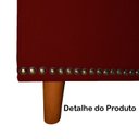 Ver imagem 7 de Kit Cabeceira e Calçadeira com Baú 195 Cm King Casal Diana Suede Bordo - Fina Mobília