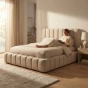 Ver imagem 7 de Cama Box Casal para Quarto Estrutura Reforçada Peseira e Cabeceira Estofada