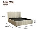 Ver imagem 6 de Cama Box Casal para Quarto Estrutura Reforçada Peseira e Cabeceira Estofada