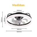 Ver imagem 5 de Ventilador de Teto Controle Remoto Bluetooth Led 3 Cores - Preto