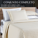 Ver imagem 6 de Colcha King Size Casa Blanca 200 Fios Bordado 100%algodao Super Luxuoso Madri:palha