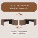 Ver mais imagens de Mesa para Escritório Diretor com Porta de Correr e Nichos Nogal/preto