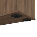 Ver imagem 3 de Mesa para Escritório Diretor com Porta de Correr e Nichos Nogal/preto