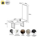 Ver imagem 2 de Mesa de Reunião Design Industrial 2,00 m com Caixa de Tomadas e Painel para TV F5 Office Cor:Preto