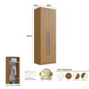 Ver imagem 5 de Módulo Guarda-Roupa 80cm com 2 Portas e Cabideiros Integrato