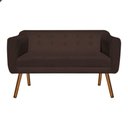 Ver imagem 4 de Kit Sofá Namoradeira 2 Lugares e 02 Poltronas Julia Marrom