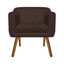 Ver imagem 6 de Kit Sofá Namoradeira 2 Lugares e 02 Poltronas Julia Marrom
