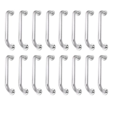 Alça de Apoio 30cm Barra Inox Kit 14 Unidades Idoso Cadeirante Deficiente Banheiro Box Corrimao