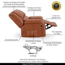 Ver imagem 3 de Poltrona do Papai Reclinável Sala de Cinema Madrid Power Elétrica PU Caramelo Brilho G26 Gran Belo