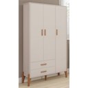 Ver imagem 4 de Jogo Quarto Infantil Completo Iris 100% Mdf- com Roupeiro e Cômoda Sistema Antitombamento - Moveis e