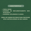 Ver imagem 4 de 3 Cercas de Jardim de Eucalipto 30x50 cm Stain Nogueira