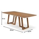 Ver imagem 2 de Mesa de Jantar em Madeira Flor do Pântano - (natural)