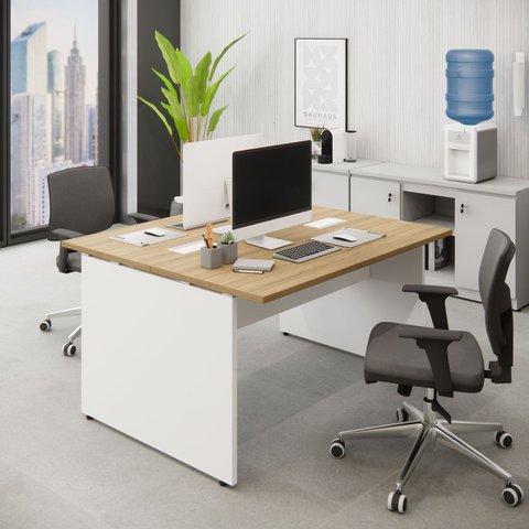 Plataforma Trabalho Pé Painel Mac C/ Branco 135cm X 120cm F5