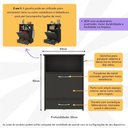 Ver imagem 7 de Balcão de Lavanderia Multiuso 1 Porta 1 Gaveta Multimóveis Mp5057 Preto